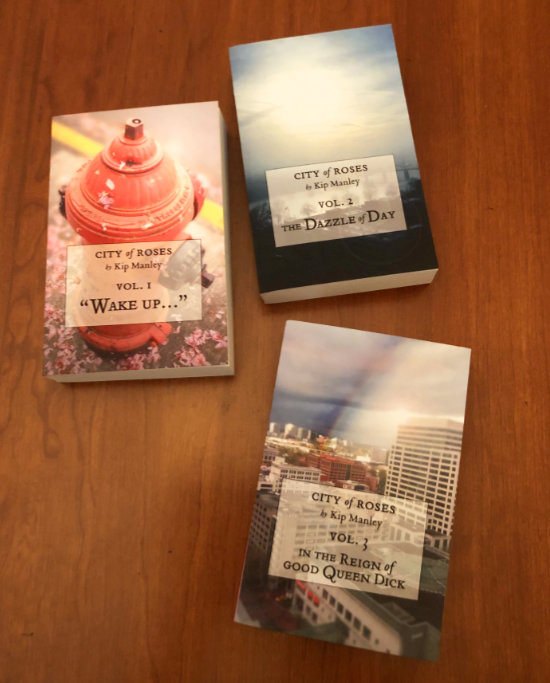 Book-shaped objects.